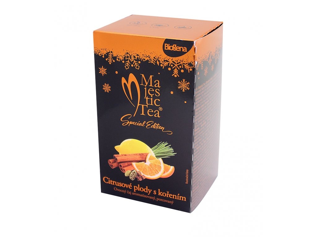 Čaj Citrusové plody s kořením 48 g Majestic Tea Biogena